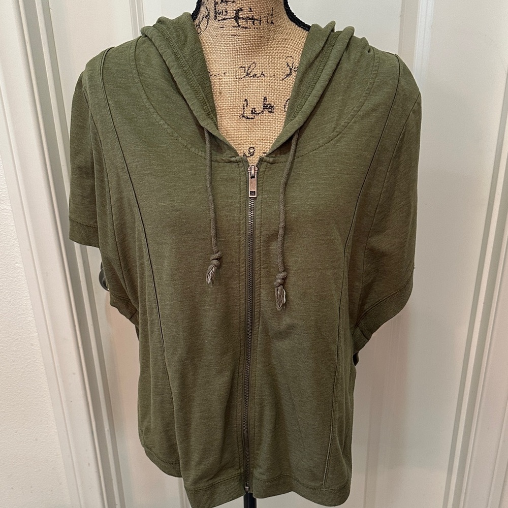 Balance Collection Olive Green Hooded Zip-Up Jacket